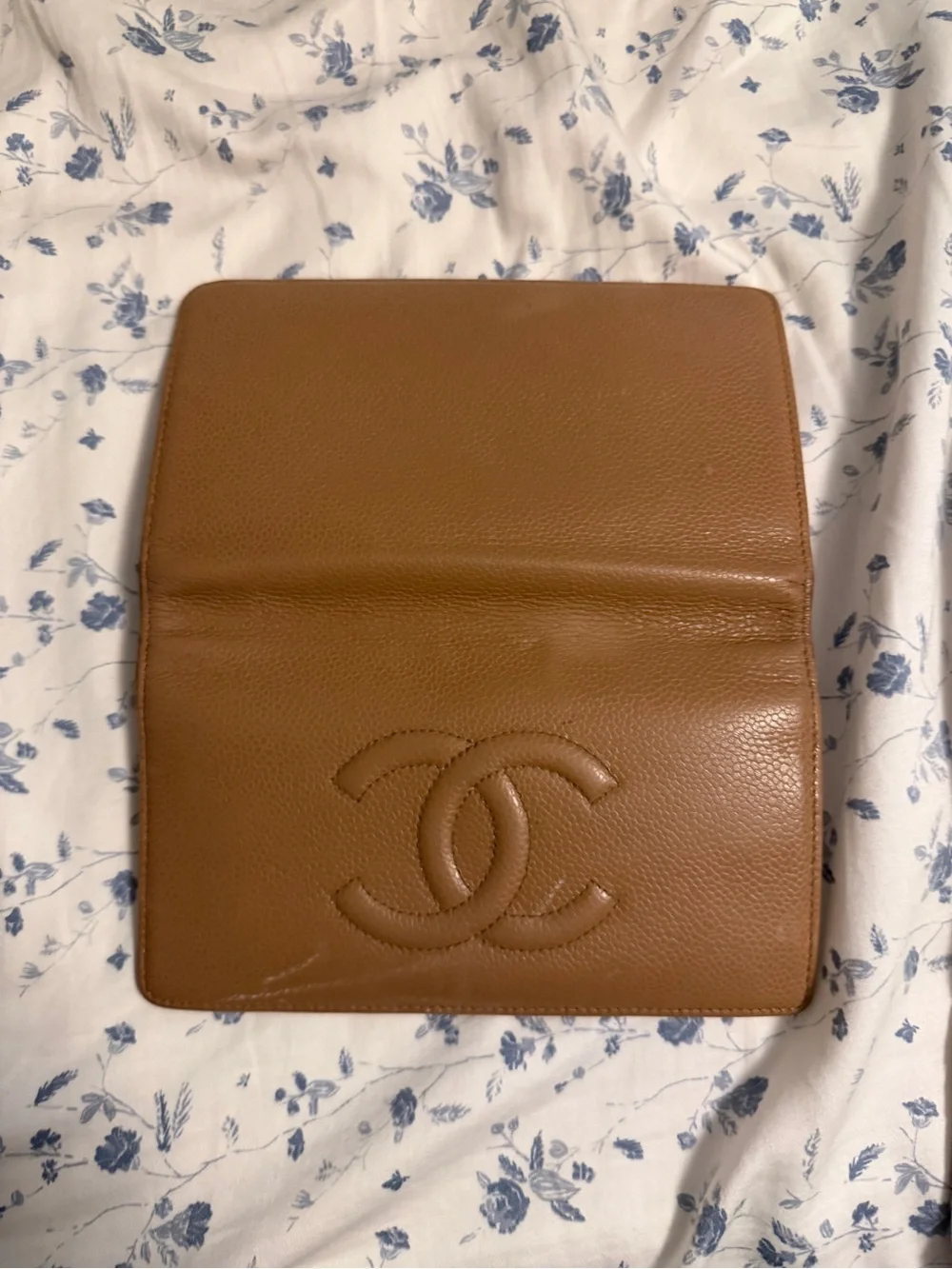CHANEL tan leather